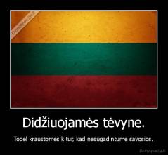 Didžiuojamės tėvyne. - Todėl kraustomės kitur, kad nesugadintume savosios.