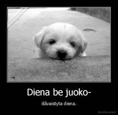 Diena be juoko- - iššvaistyta diena.