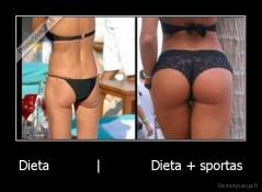 Dieta           |            Dieta + sportas - 