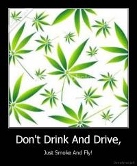 Don't Drink And Drive, - Just Smoke And Fly!