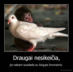 Draugai nesikeičia, - jie nebent susideda su blogais žmonėmis 