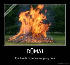 DŪMAI - Kur beeitum jie vistiek pus į tave