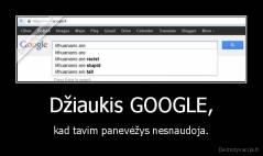 Džiaukis GOOGLE, - kad tavim panevėžys nesnaudoja.