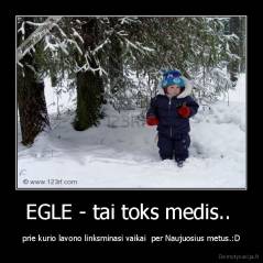 EGLE - tai toks medis..  - prie kurio lavono linksminasi vaikai  per Naujuosius metus.:D