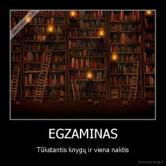EGZAMINAS - Tūkstantis knygų ir viena naktis