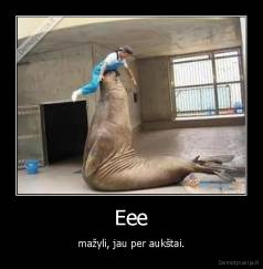 Eee - mažyli, jau per aukštai.