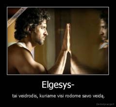 Elgesys- -  tai veidrodis, kuriame visi rodome savo veidą.