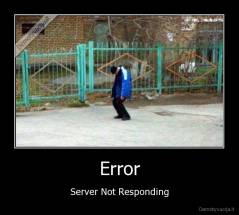 Error - Server Not Responding