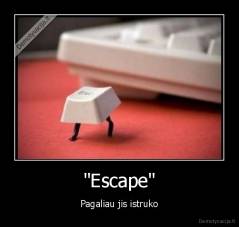 "Escape" - Pagaliau jis istruko