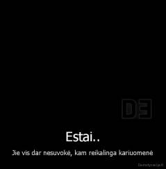 Estai.. - Jie vis dar nesuvokė, kam reikalinga kariuomenė