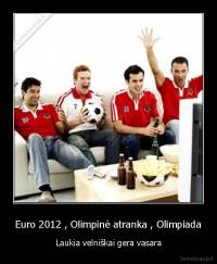 Euro 2012 , Olimpinė atranka , Olimpiada - Laukia velniškai gera vasara