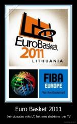Euro Basket 2011 -  čempionatas vyks LT, bet mes stebėsim  per TV