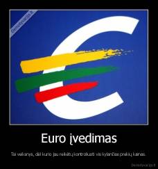 Euro įvedimas - Tai veiksnys, dėl kurio jau reikėtų kontroliuoti vis kylančias prekių kainas.