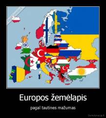 Europos žemėlapis - pagal tautines mažumas