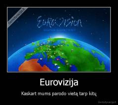Eurovizija - Kaskart mums parodo vietą tarp kitų