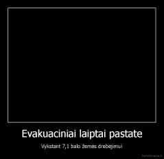 Evakuaciniai laiptai pastate - Vykstant 7,1 balo žemės drebėjimui