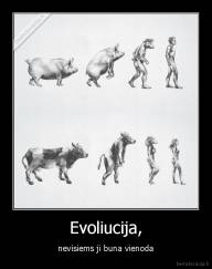 Evoliucija, - nevisiems ji buna vienoda