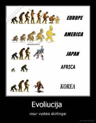 Evoliucija  - visur vystėsi skirtingai