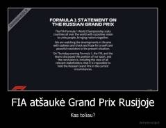 FIA atšaukė Grand Prix Rusijoje - Kas toliau?