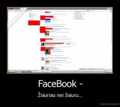 FaceBook - - Žiauriau nei žiauru...