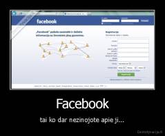 Facebook - tai ko dar nezinojote apie ji...