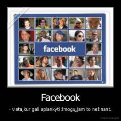 Facebook - - vieta,kur gali aplankyti žmogų,jam to nežinant.