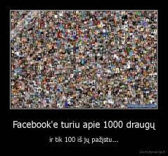 Facebook'e turiu apie 1000 draugų - ir tik 100 iš jų pažįstu...