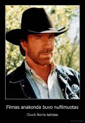 Filmas anakonda buvo nufilmuotas - Chuck Norris kelnėse