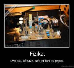 Fizika. - Svarbiau už tave. Net jei turi du papus.