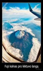 Fuji kalnas pro lėktuvo langą - 