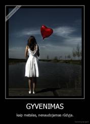 GYVENIMAS - kaip metalas, nenaudojamas rūdyja.