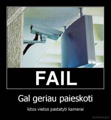 Gal geriau paieskoti - kitos vietos pastatyti kamerai