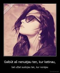 Galbūt aš nenuėjau ten, kur ketinau, - bet užtat sustojau ten, kur norėjau