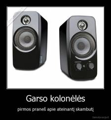 Garso kolonėlės - pirmos praneš apie ateinantį skambutį