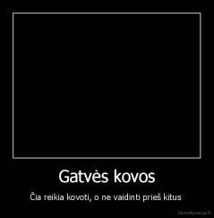 Gatvės kovos - Čia reikia kovoti, o ne vaidinti prieš kitus 