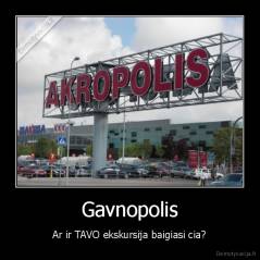 Gavnopolis - Ar ir TAVO ekskursija baigiasi cia?