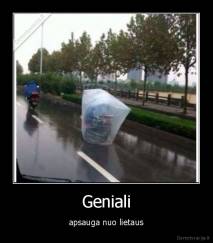 Geniali - apsauga nuo lietaus