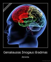 Genialiausias žmogaus išradimas - Atmintis