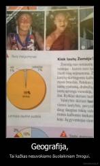 Geografija, - Tai kažkas nesuvokiamo šiuolaikiniam žmogui.