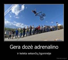 Gera dozė adrenalino - ir keleta sekančių ligoninėje