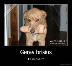 Geras brisius - Fu ciucikai:*