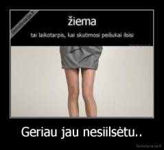 Geriau jau nesiilsėtu.. - 
