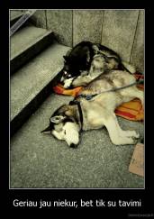 Geriau jau niekur, bet tik su tavimi - 