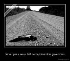 Geriau jau sunkus, bet ne beprasmiškas gyvenimas. - 