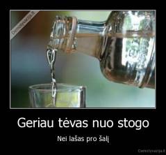 Geriau tėvas nuo stogo - Nei lašas pro šalį