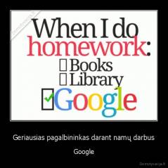 Geriausias pagalbininkas darant namų darbus - Google