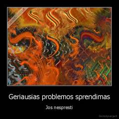 Geriausias problemos sprendimas - Jos nespresti