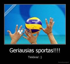Geriausias sportas!!!! - Tinklinis! :)