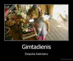 Gimtadienis - Dziaukis kiekvienu