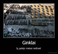 Ginklai - Jų galėjo niekas neišrast 